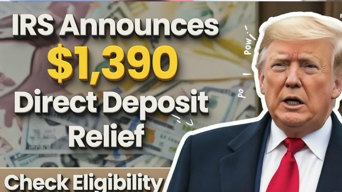 IRS Announces $1,390 Direct Deposit Relief